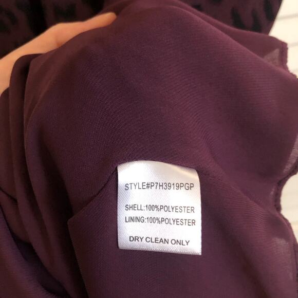 Parker Purple Cheetah Ruffle Dress - Picture 7 of 9